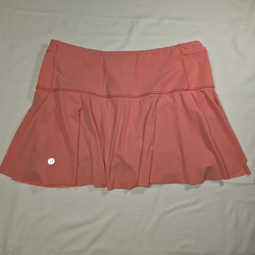 Lululemon Solid Pink Pace Rival Pleated Athletic Tennis Skort Skirt Sz 6